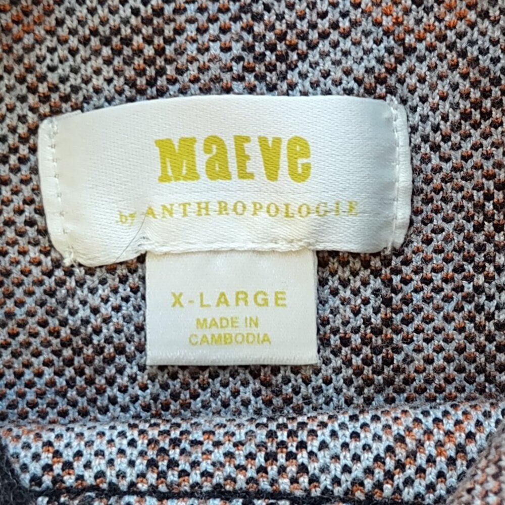 Maeve x Anthropologie The Carys Floral Sweater Blue & Cream Boho Casual Size XL - Picture 7 of 9